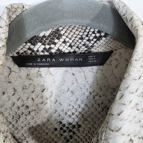 Zara Snake Print Flare Pants and buttond down shirt coordinates/blouse &Pants - Picture 15 of 15